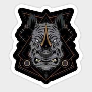 Rhino head logo. Design template Sticker